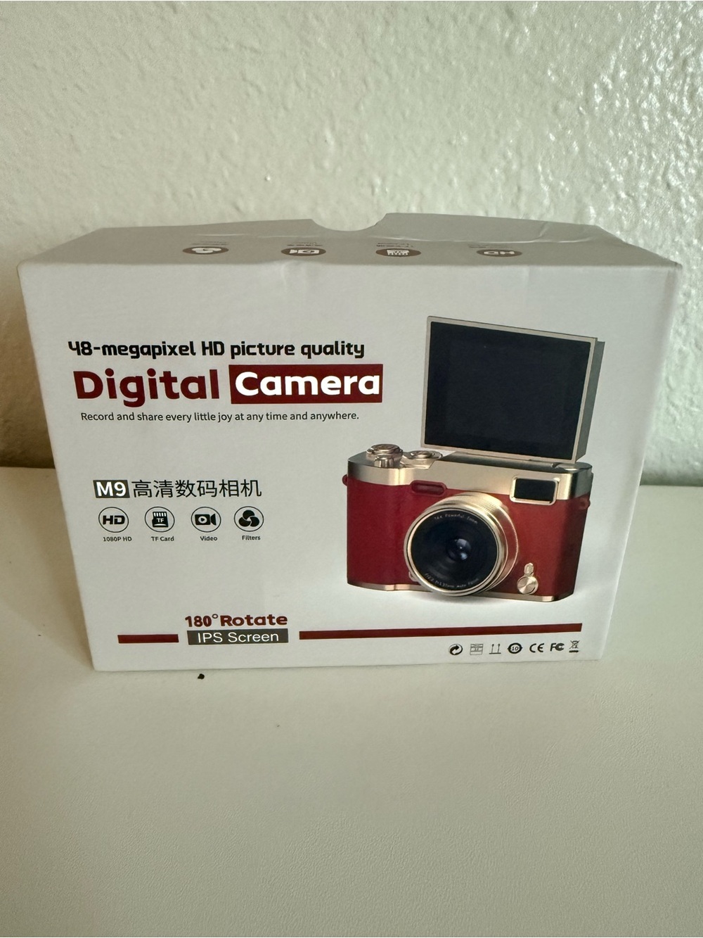M9 Digital Camera 48MP 1080P HD with 180° Flip Screen